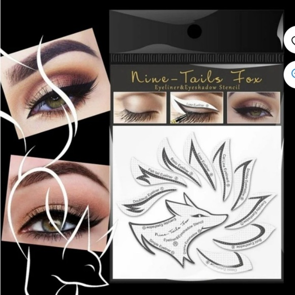 Pack 3 Eyeliner Stencil - Eyeshadow Guide, Smokey Cat, Quick Eye Makeup Tool - Picture 1 of 8